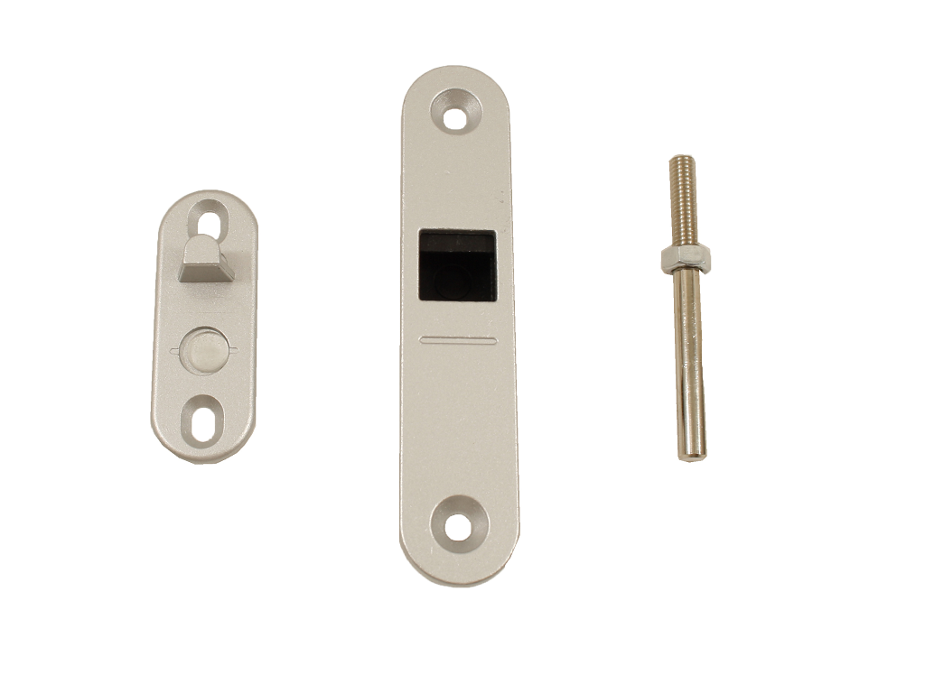 Serratura infilare Gancio Atomo per Porta Scorrevole Frontale Tondo mm.18x85 Varie Finiture | Saletta - immagine 4